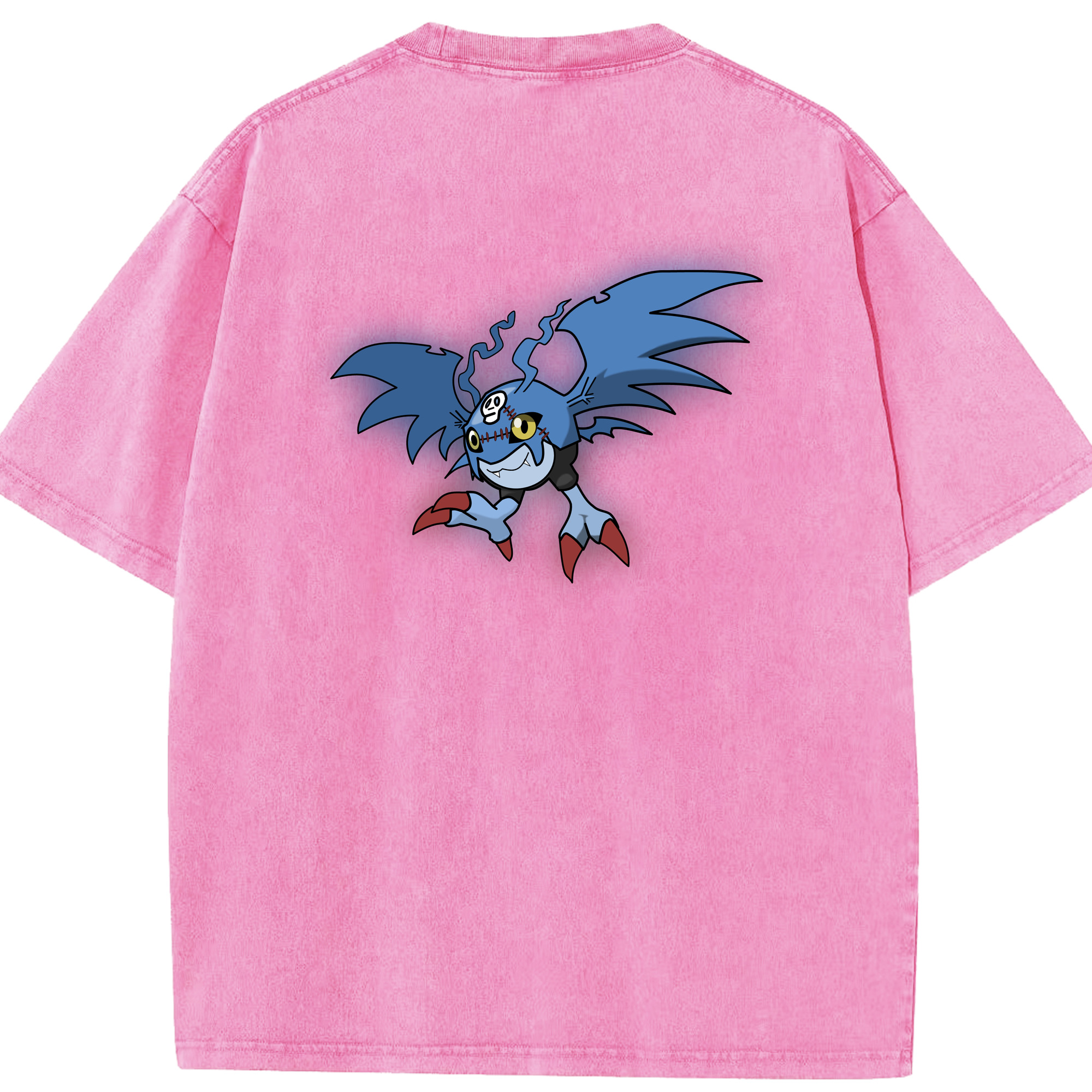 （画像用） Digimon デジタルモンスター/デジモン 綿100% ヴィンテージ風 半袖Tシャツ（背面プリント）